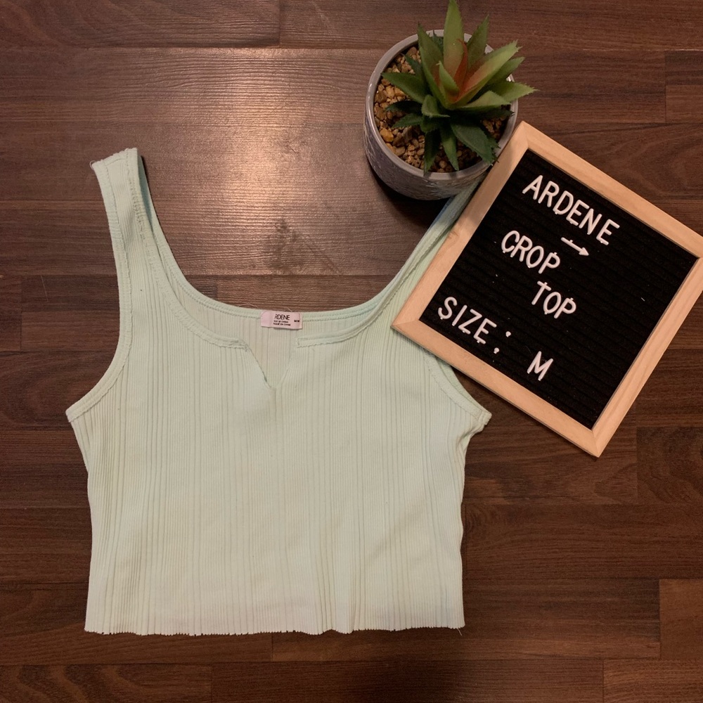 ⭐️3 for 12$⭐️ Ardene’s Teal Ribbed Crop Top
